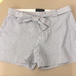 Banana Republic, Size 8, blue and white striped shorts